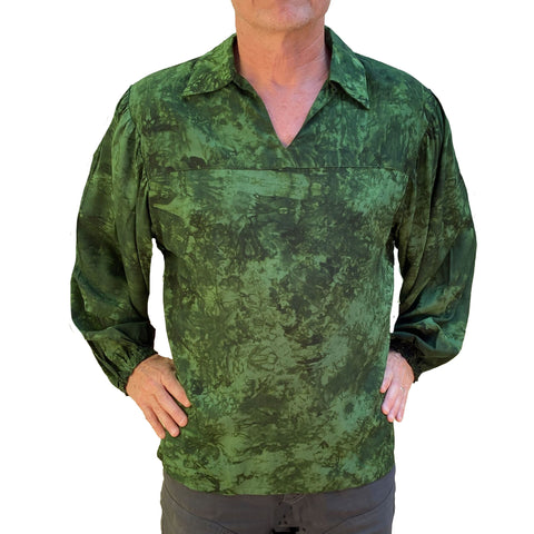 Men's long sleeve Pirate Shirt green