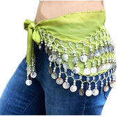 Zumba Coin Scarf Belly Dance Coin belt lime